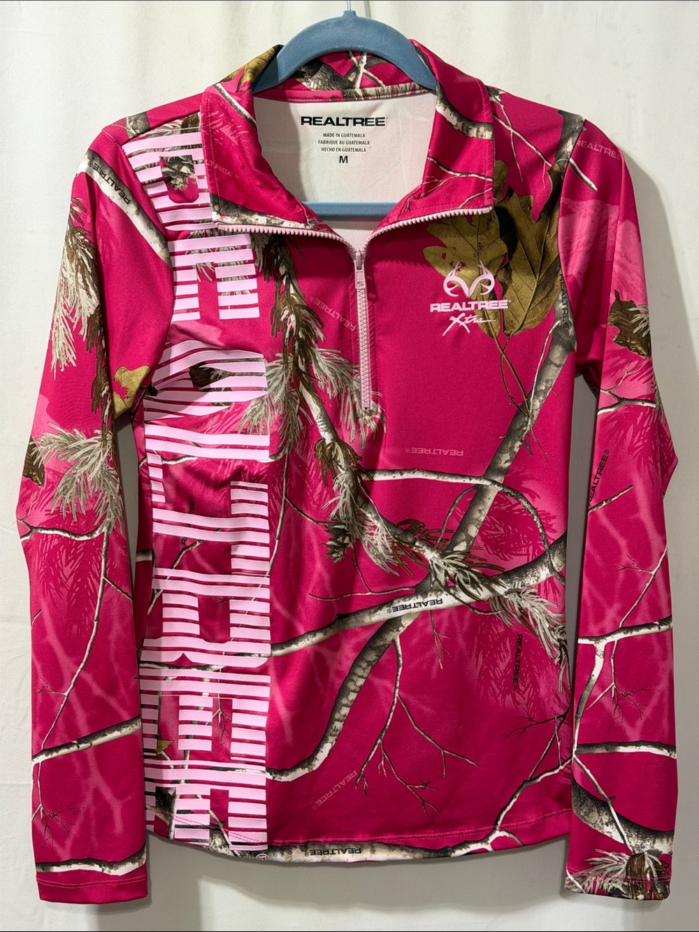 Realtree Women's Hot Pink Camo Quarter-Zip Utility Jacket